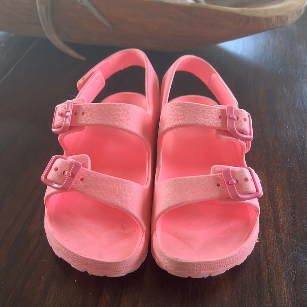 Hot pink sandals